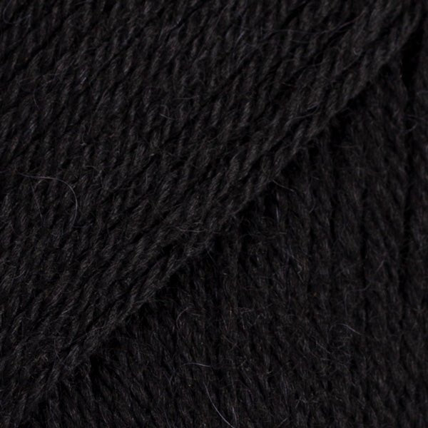 FLORA UNI COLOUR 06 black | Knitting yarn shop / dzijas veikals