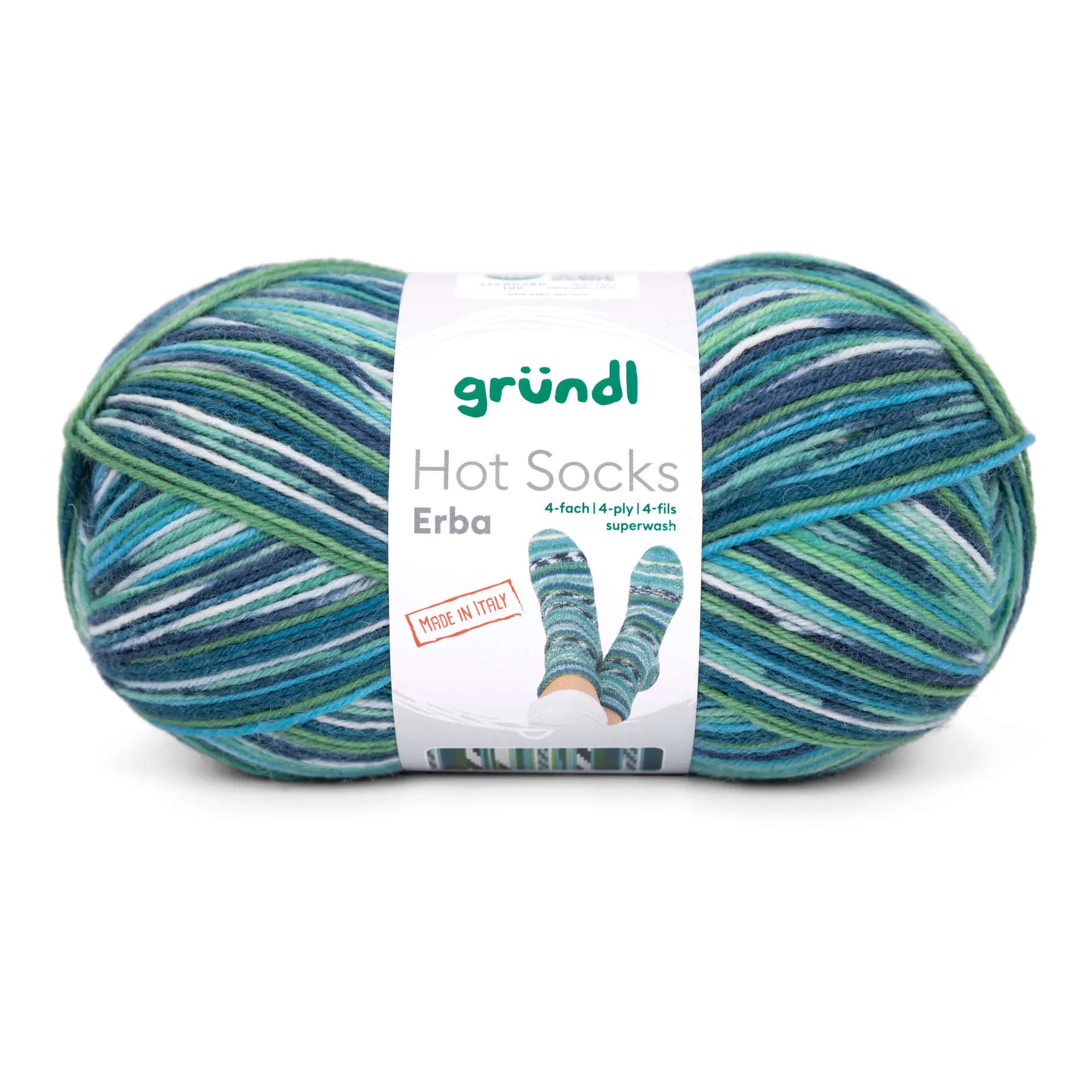 GRÜNDL Hot Socks Erba Yarn – 4 - Ply, Superwash Virgin Wool, 100g/420m Hot Socks Erba, 4 - fach - 07 | Knitting yarn shop / dzijas veikals