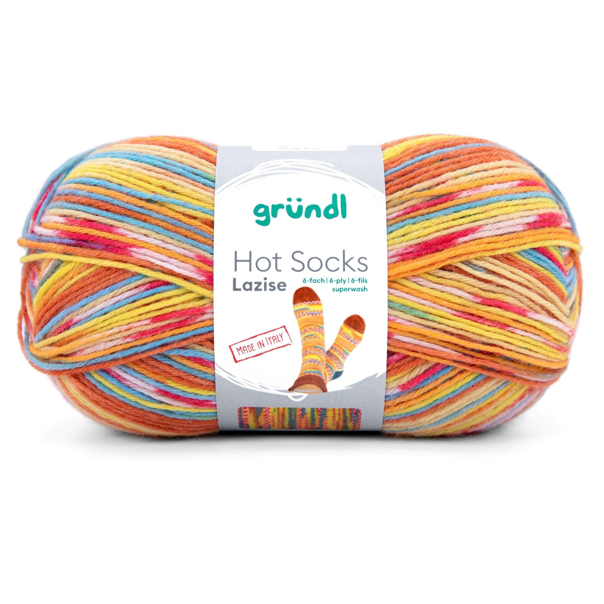 GRÜNDL Hot Socks Lazise Yarn – 6 - Ply Superwash Wool, Durable & Easy - Care Hot Socks Lazise, 6 - fach - 04 | Knitting yarn shop / dzijas veikals