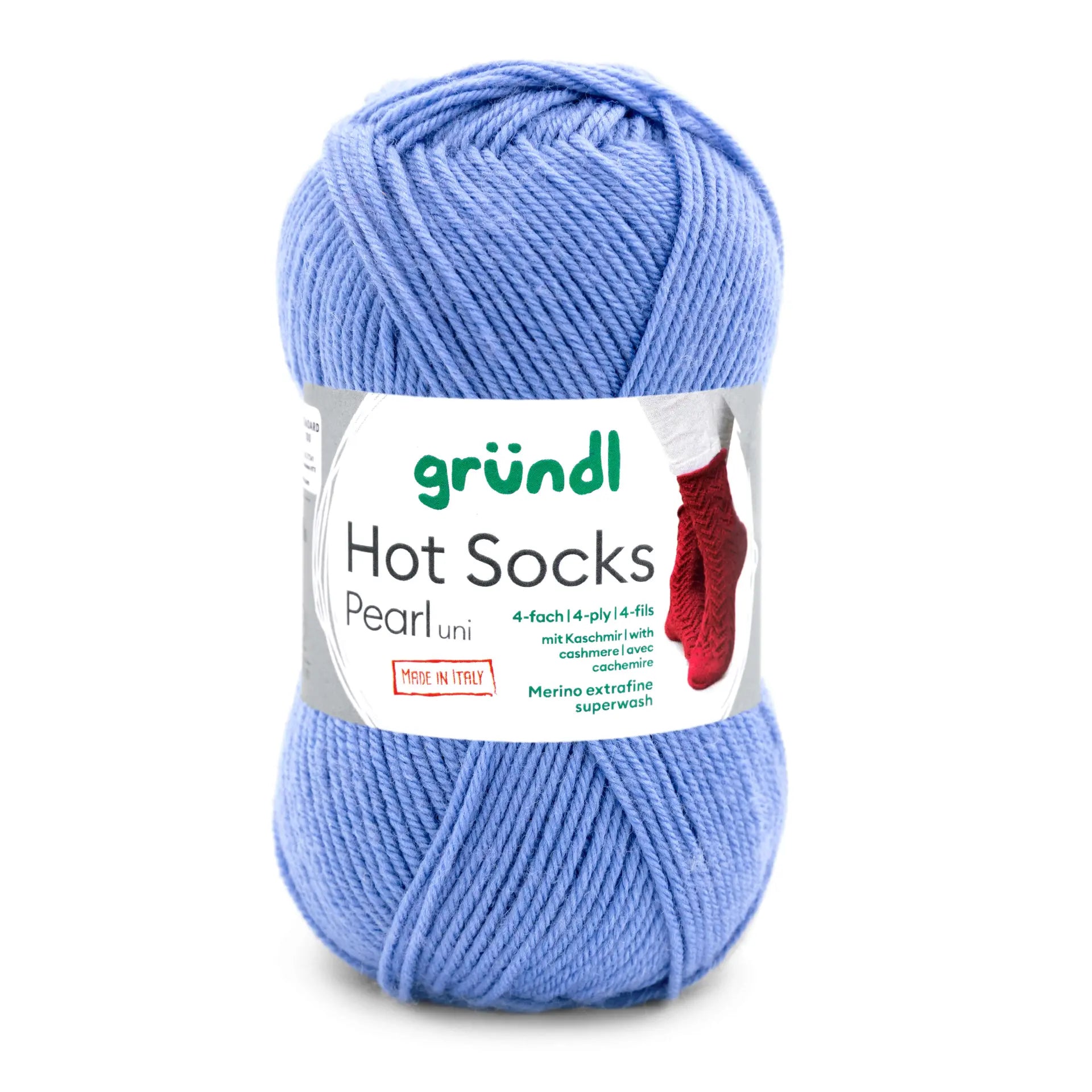 GRÜNDL Hot Socks Pearl Uni Yarn – 4 - Ply Merino & Cashmere 11 | Knitting yarn shop / dzijas veikals