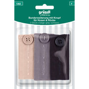 GRÜNDL Waistband Extension with Button – Adjustable Comfort for trousers & skirts | Knitting yarn shop / dzijas veikals