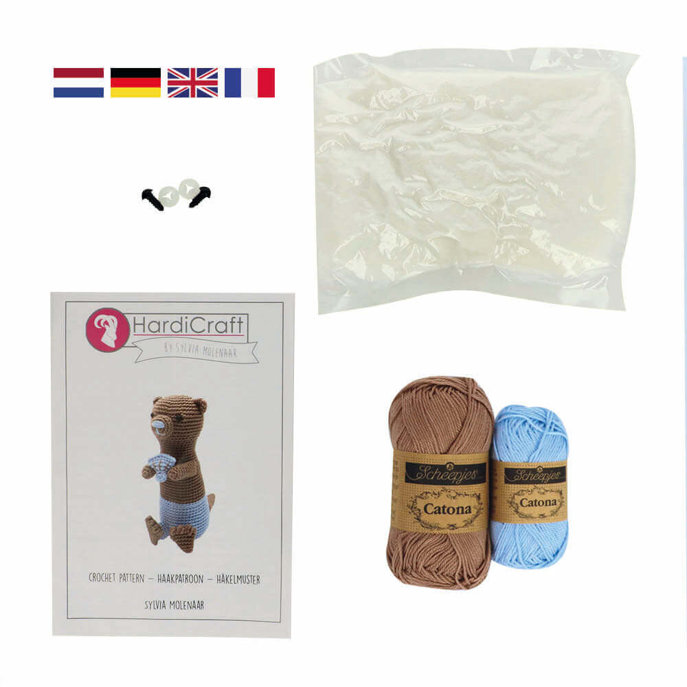 HardiCraft Crochet amigurumi kit Otis Otter | Knitting yarn shop / dzijas veikals