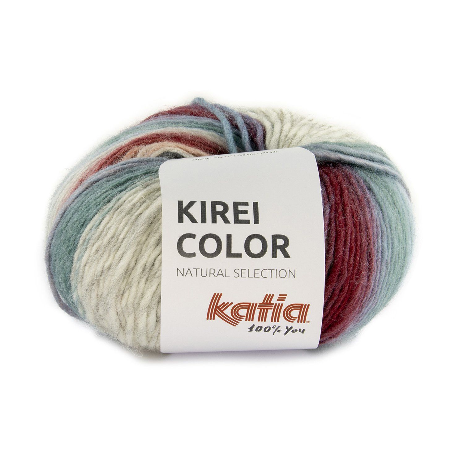 Katia Kirei Color Yarn – 100% Superwash Merino Wool with Striped Effect KIREI COLOR 305 | Knitting yarn shop / dzijas veikals