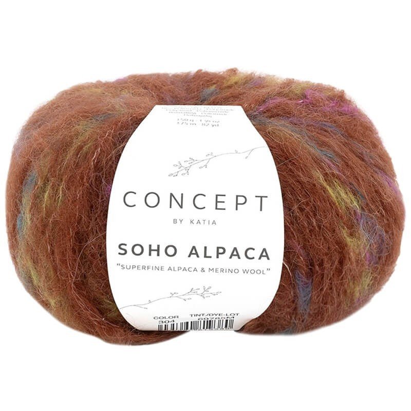 Katia Soho Alpaca Yarn – Soft Bouclé Blend with Mouliné Effect KATIA SOHO ALPACA 304 | Knitting yarn shop / dzijas veikals