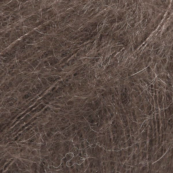 KID - SILK UNI COLOUR 15 dark brown | Knitting yarn shop / dzijas veikals