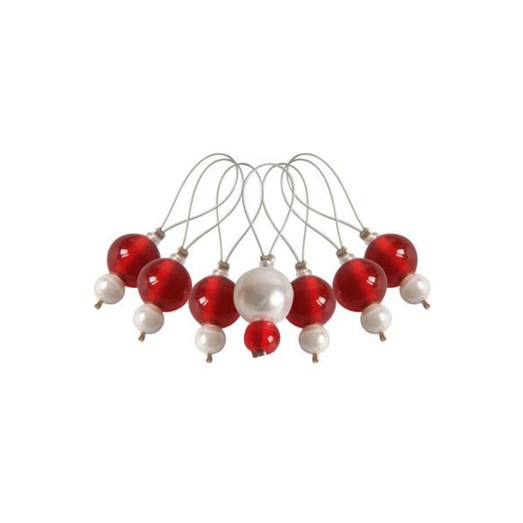 KnitPro Bead Stitch markers - 1x7pcs Amaranth | Knitting yarn shop / dzijas veikals