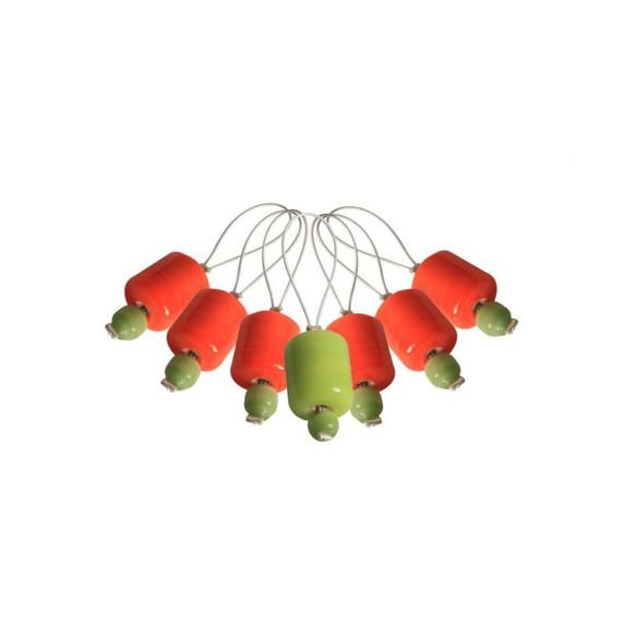 KnitPro Bead Stitch markers - 1x7pcs Orange Lily | Knitting yarn shop / dzijas veikals