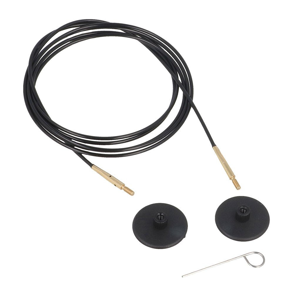 KnitPro Cable 150cm black - gold | Knitting yarn shop / dzijas veikals