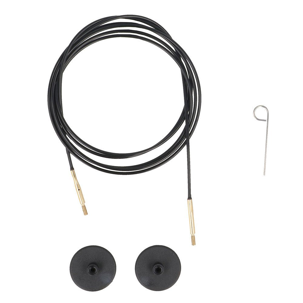 KnitPro Cable 150cm black - gold | Knitting yarn shop / dzijas veikals