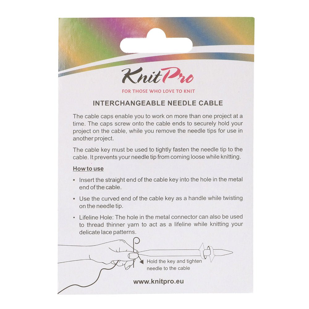 KnitPro Cable 150cm black - gold | Knitting yarn shop / dzijas veikals