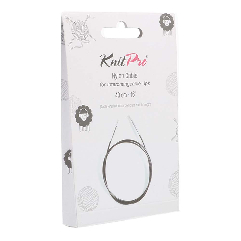 KnitPro Cable black, available in different lengths (40, 60, 80, 100, 120, 150 cm) 40 | Knitting yarn shop / dzijas veikals