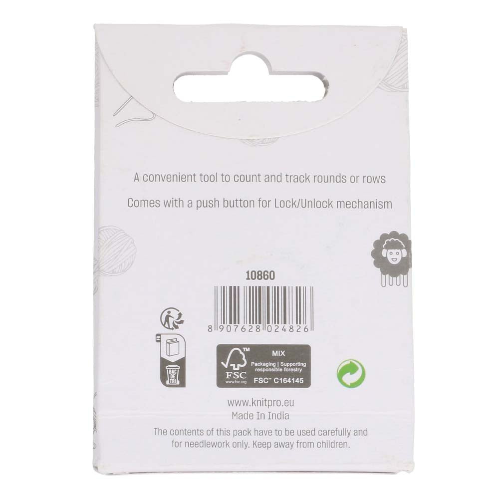 KnitPro Clicky row counter 40x37.5mm pink | Knitting yarn shop / dzijas veikals