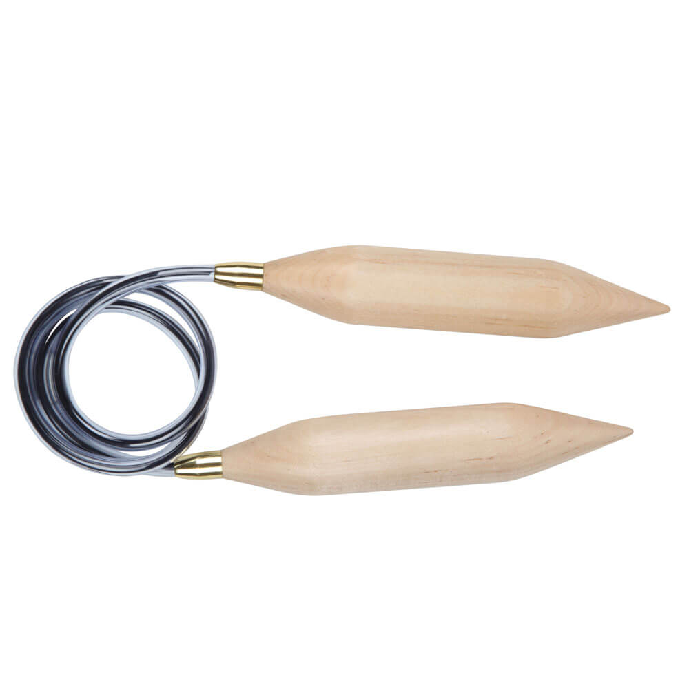KnitPro Jumbo Birch circular needle in different sizes: 80/100/120/150cm, 30/35mm 80 | Knitting yarn shop / dzijas veikals