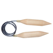 KnitPro Jumbo Birch circular needle in different sizes: 80/100/120/150cm, 30/35mm 80 | Knitting yarn shop / dzijas veikals