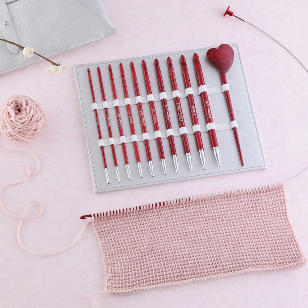 KnitPro Limited edition tunisian crochethookset Amore | Knitting yarn shop / dzijas veikals