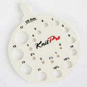 KnitPro Needle view sizer round ecru | Knitting yarn shop / dzijas veikals