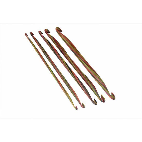 KnitPro Symfonie Double - Pointed Wooden Crochet Hooks 3–10 mm (Dual Sizes) 3.00/3.50 | Knitting yarn shop / dzijas veikals