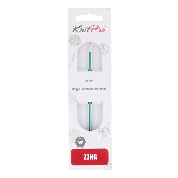 KnitPro Zing Aluminum Crochet Hooks 15 cm – 2.00–6.00 mm 6.00 | Knitting yarn shop / dzijas veikals