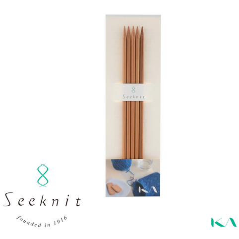 SeeKnit Koshitsu double pointed needles – premium bamboo knitting needles for socks and small circumference projects