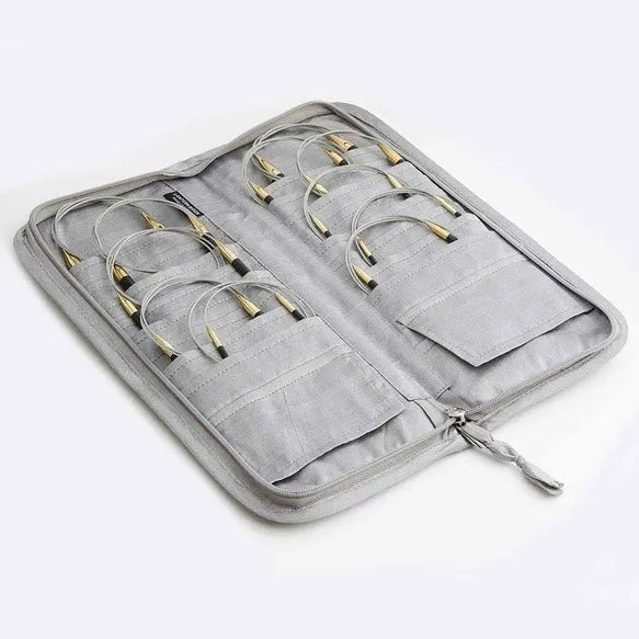 Lantern Moon Circular knitting needle case empty Ajrak | Knitting yarn shop / dzijas veikals