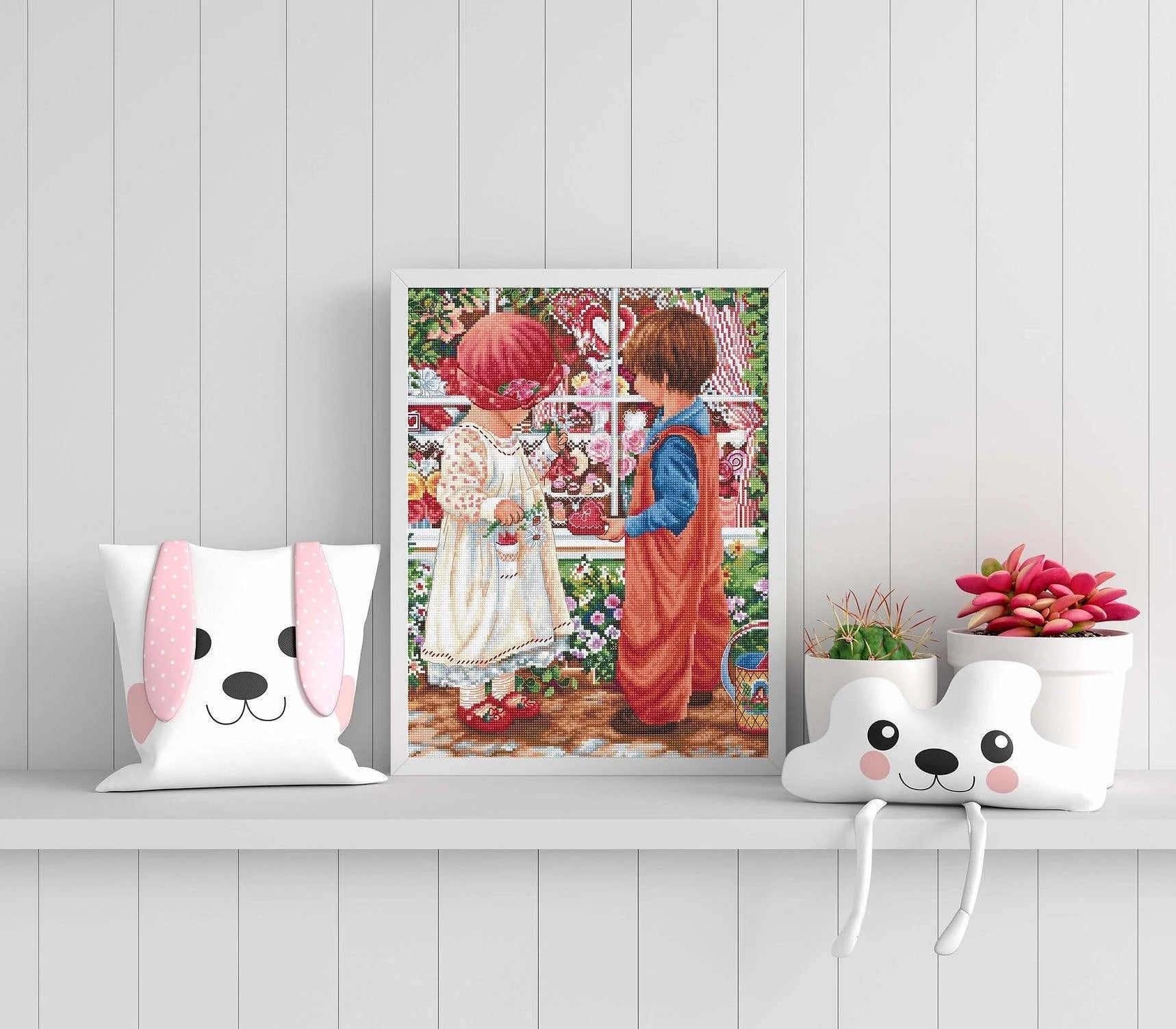 Luca - S Cross Stitch Kit – Valentine's Treasure B2407, 18ct AIDA, 36x31cm | Knitting yarn shop / dzijas veikals