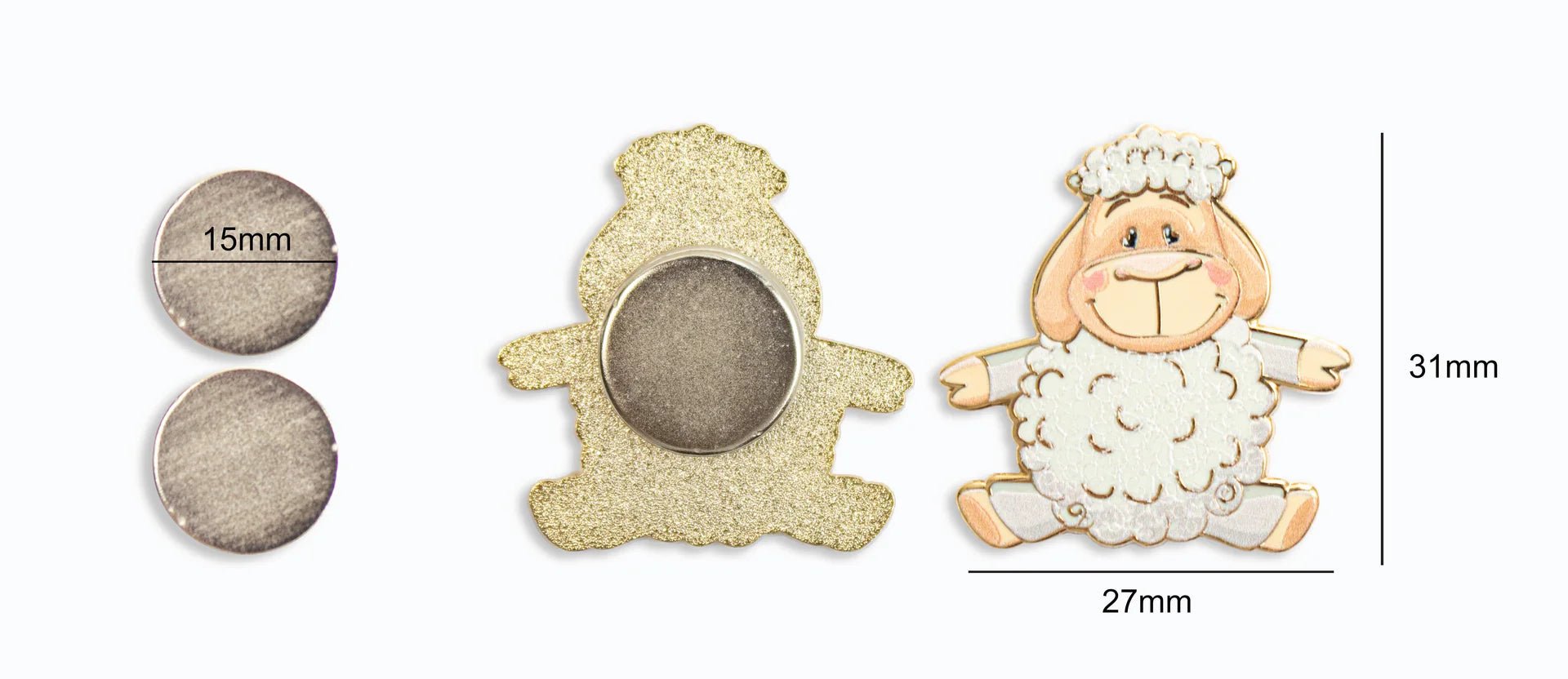 Luca - S Magnetic Needle Minder – Sheep Design, NM14, 31x27mm | Knitting yarn shop / dzijas veikals