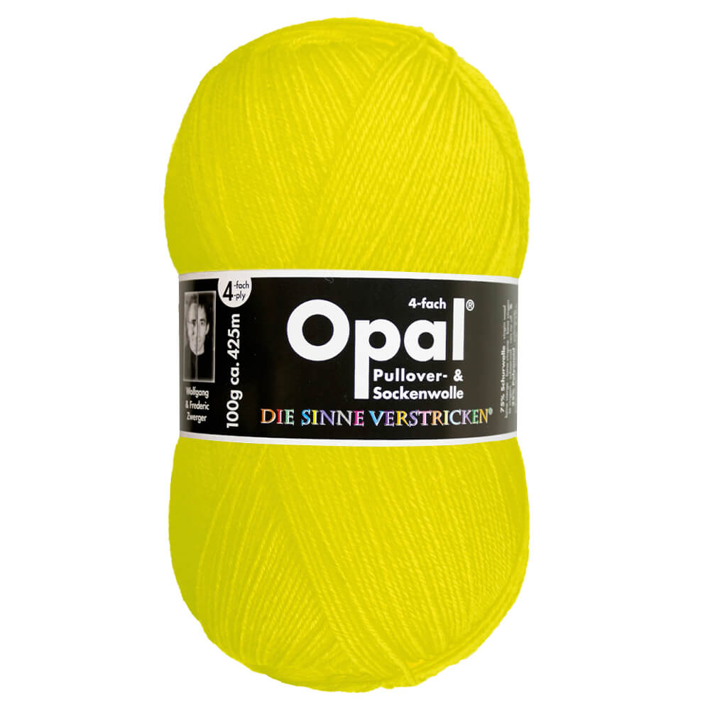 Opal Uni 4 - ply sock yarn, 100g 2012 Neon - Gelb | Knitting yarn shop / dzijas veikals