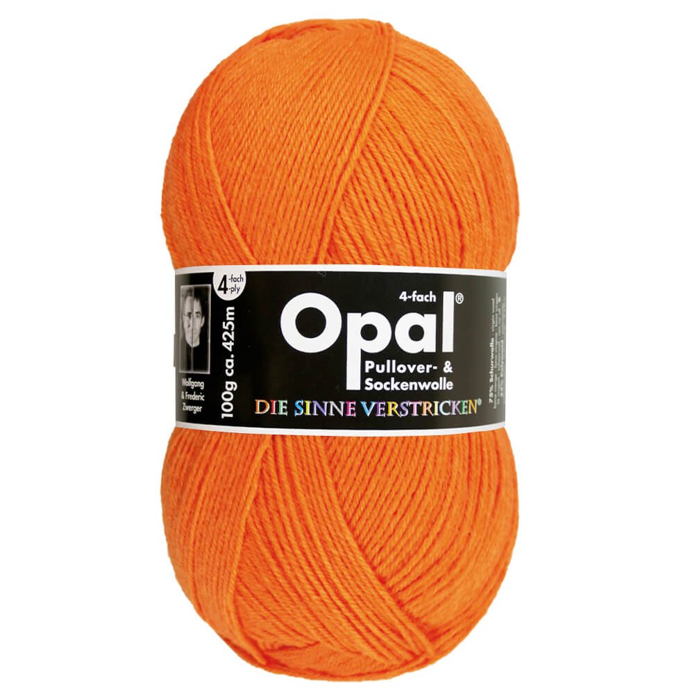 Opal Uni 4 - ply sock yarn, 100g 2013 Neon - Orange | Knitting yarn shop / dzijas veikals
