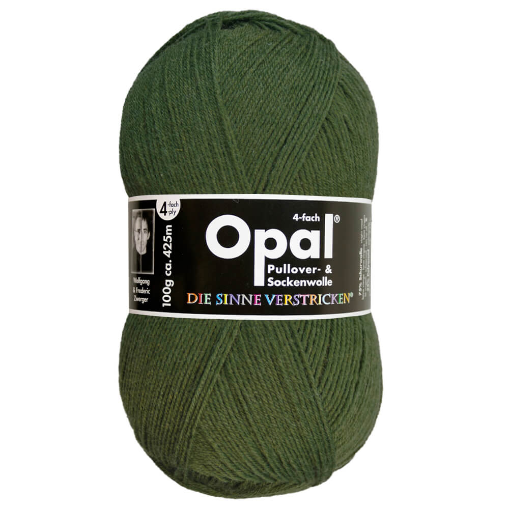 Opal Uni 4 - ply sock yarn, 100g 5184 Olivgrün | Knitting yarn shop / dzijas veikals