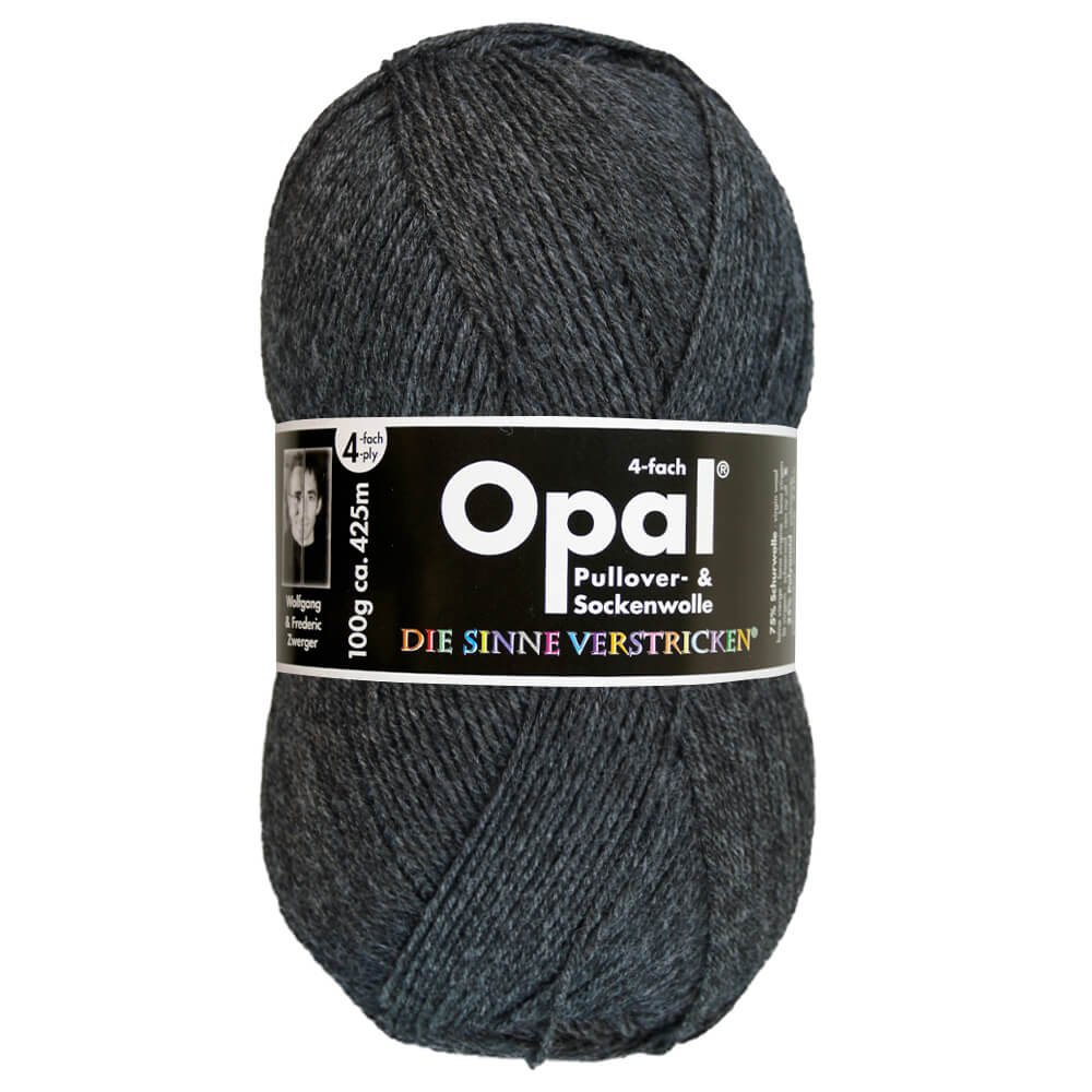 Opal Uni 4 - ply sock yarn, 100g 5191 Anthrazit Melange | Knitting yarn shop / dzijas veikals
