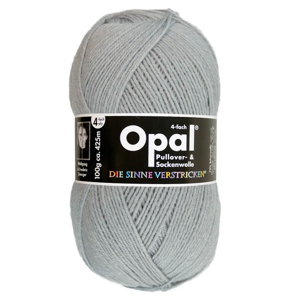 Opal Uni 4 - ply sock yarn, 100g 5193 Mittelgrau | Knitting yarn shop / dzijas veikals