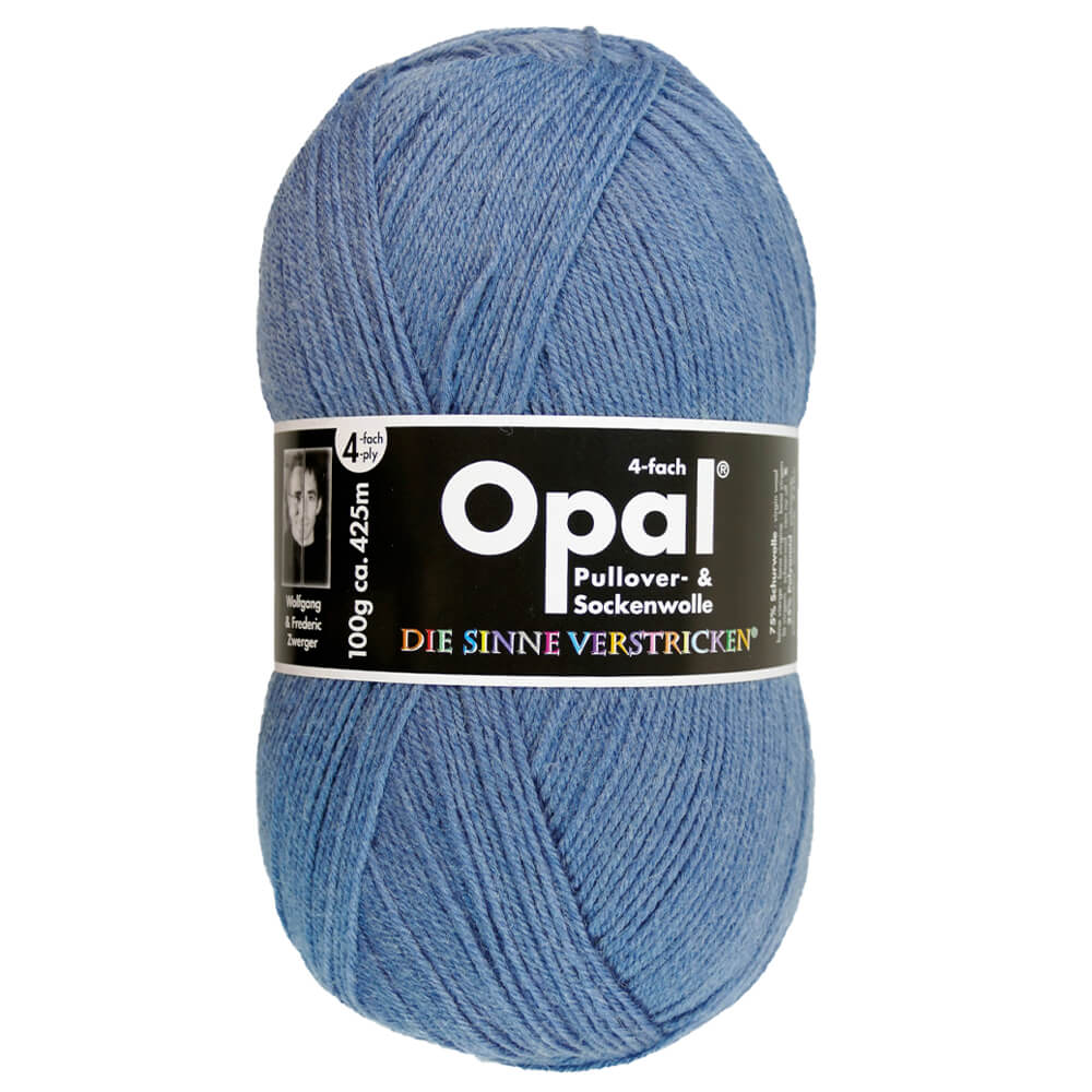 Opal Uni 4 - ply sock yarn, 100g 5195 Jeansblau | Knitting yarn shop / dzijas veikals
