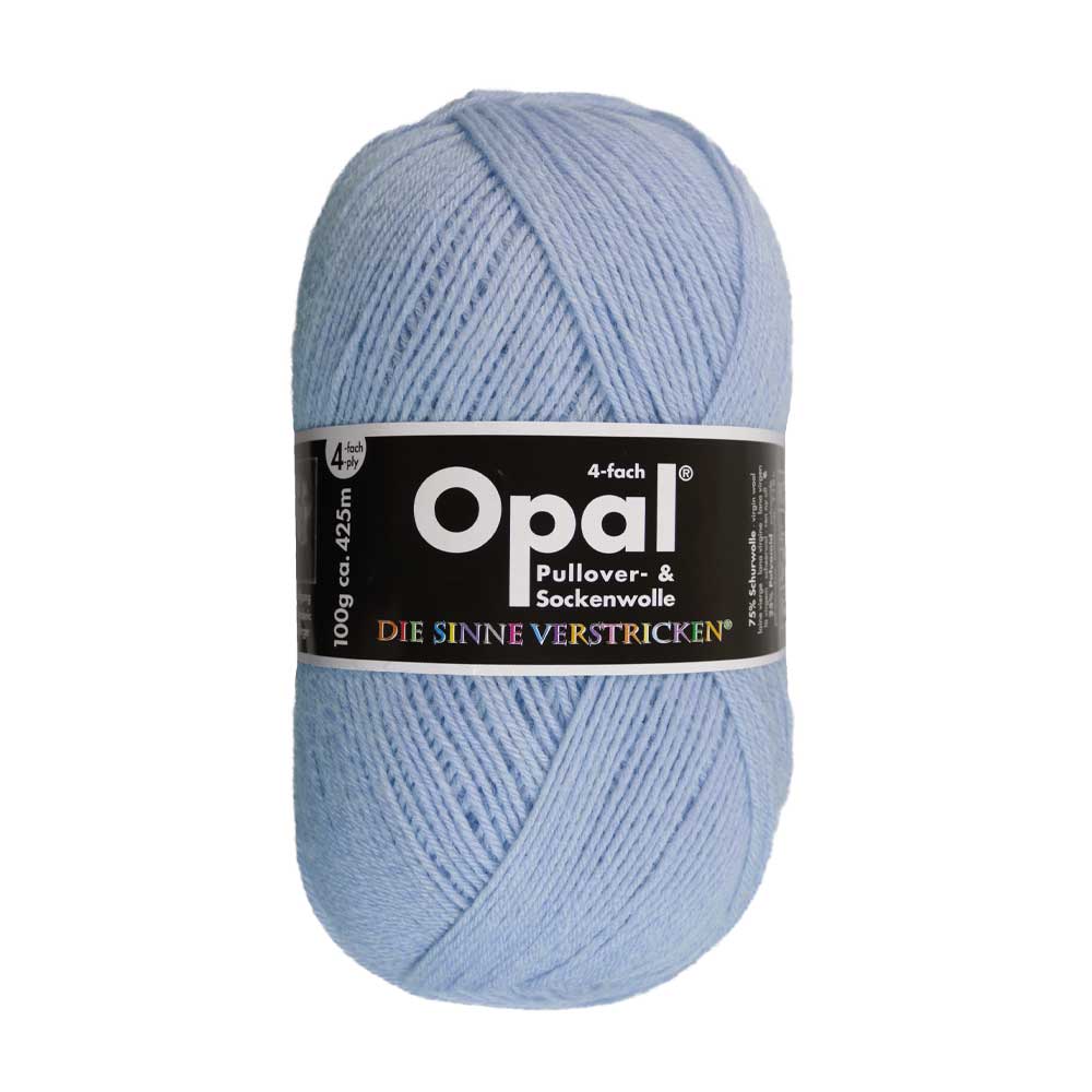 Opal Uni 4 - ply sock yarn, 100g 9932 Sky blue | Knitting yarn shop / dzijas veikals