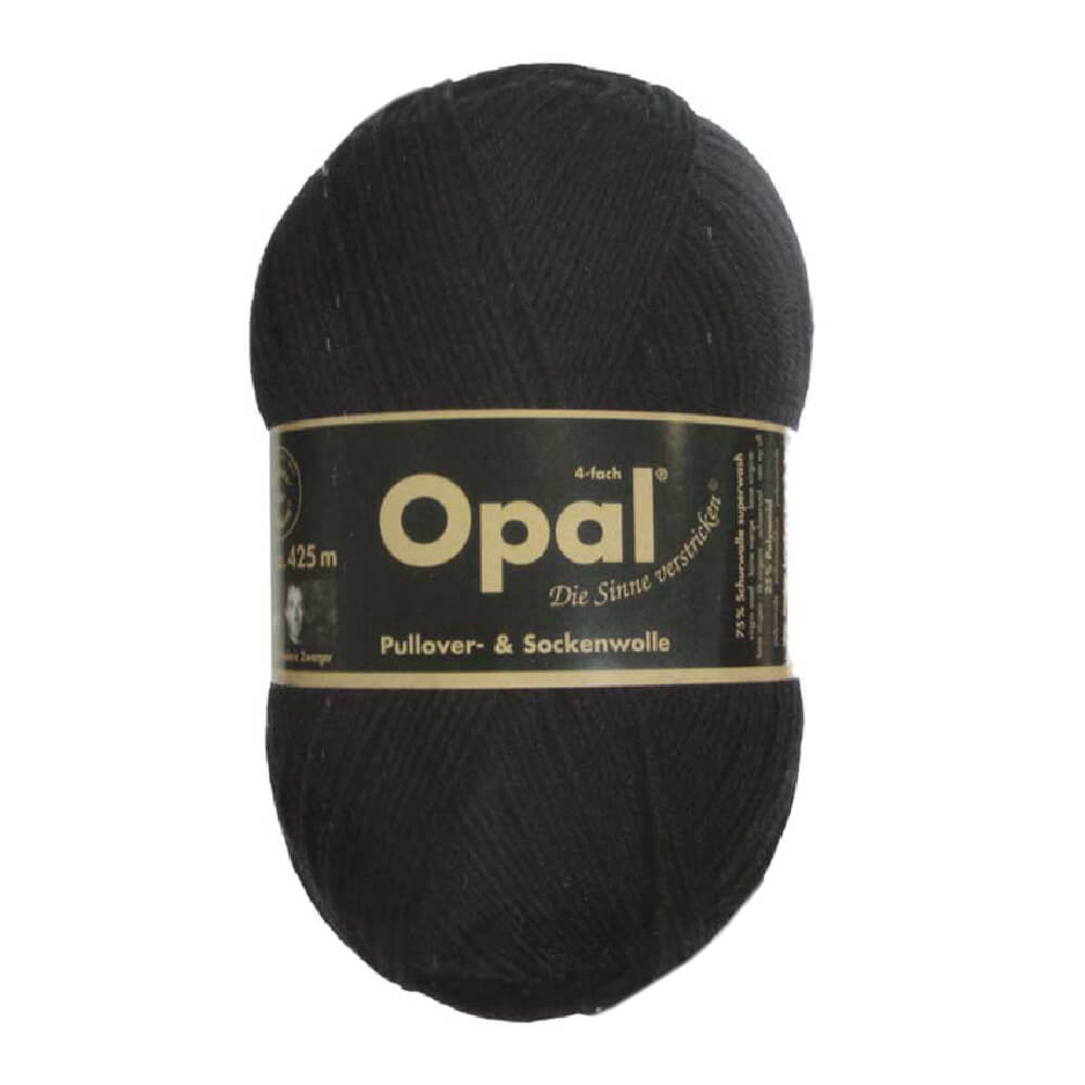 Opal Uni 6 - ply sock yarn, 150g 5306 Black | Knitting yarn shop / dzijas veikals