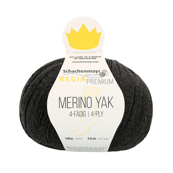 Regia Premium Merino Yak Sock Yarn 100g 07512 Anthrazit | Knitting yarn shop / dzijas veikals
