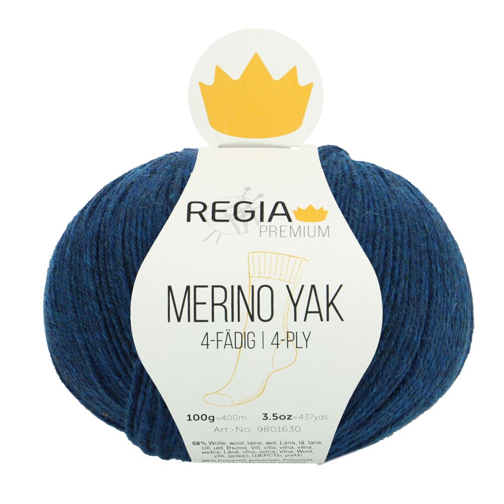 Regia Premium Merino Yak Sock Yarn 100g 07515 Nachtblau | Knitting yarn shop / dzijas veikals