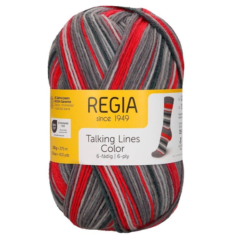 Regia Talking Lines Color 6ply Sock Yarn 5100 | Knitting yarn shop / dzijas veikals