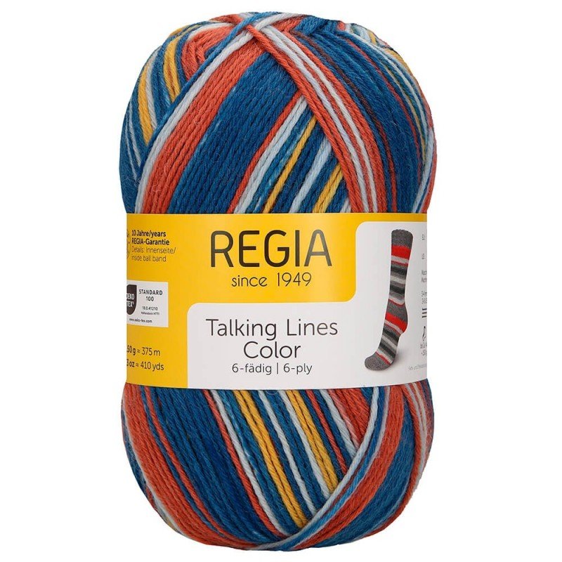 Regia Talking Lines Color 6ply Sock Yarn 5104 | Knitting yarn shop / dzijas veikals