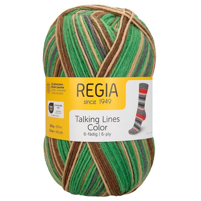 Regia Talking Lines Color 6ply Sock Yarn 5105 | Knitting yarn shop / dzijas veikals