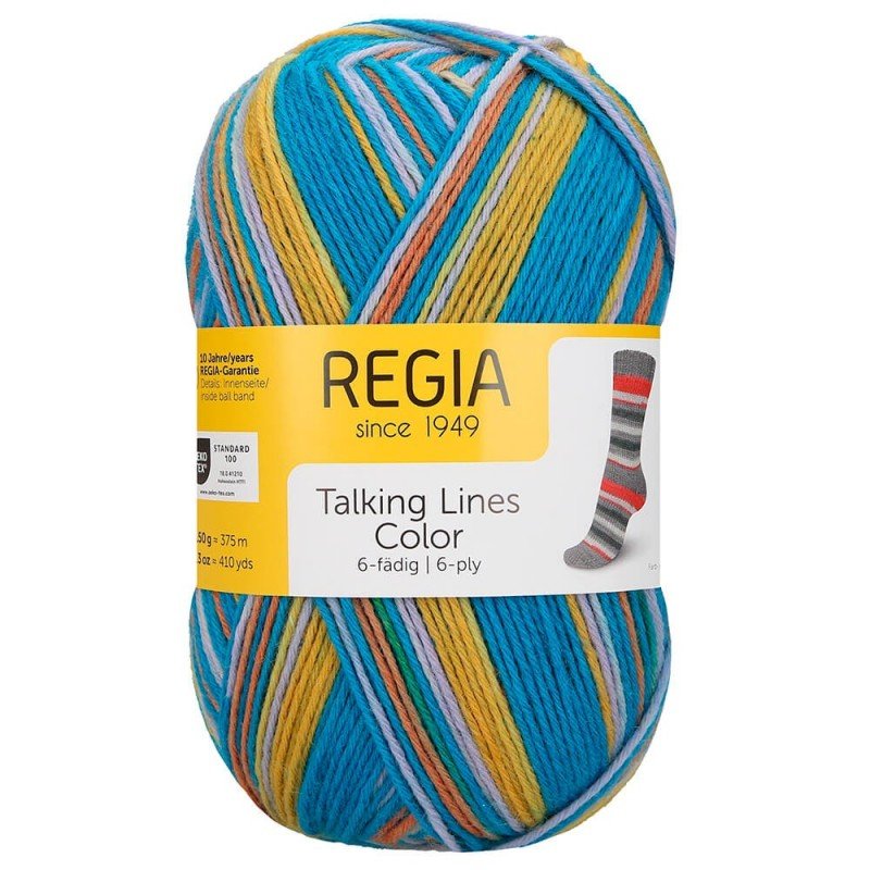 Regia Talking Lines Color 6ply Sock Yarn 5106 | Knitting yarn shop / dzijas veikals