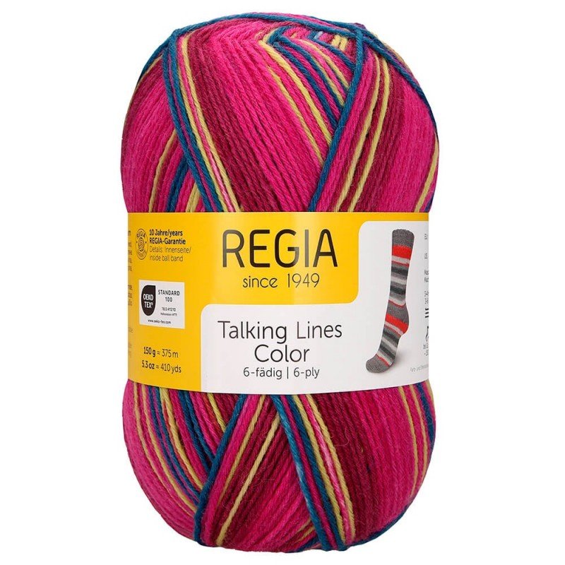 Regia Talking Lines Color 6ply Sock Yarn 5107 | Knitting yarn shop / dzijas veikals