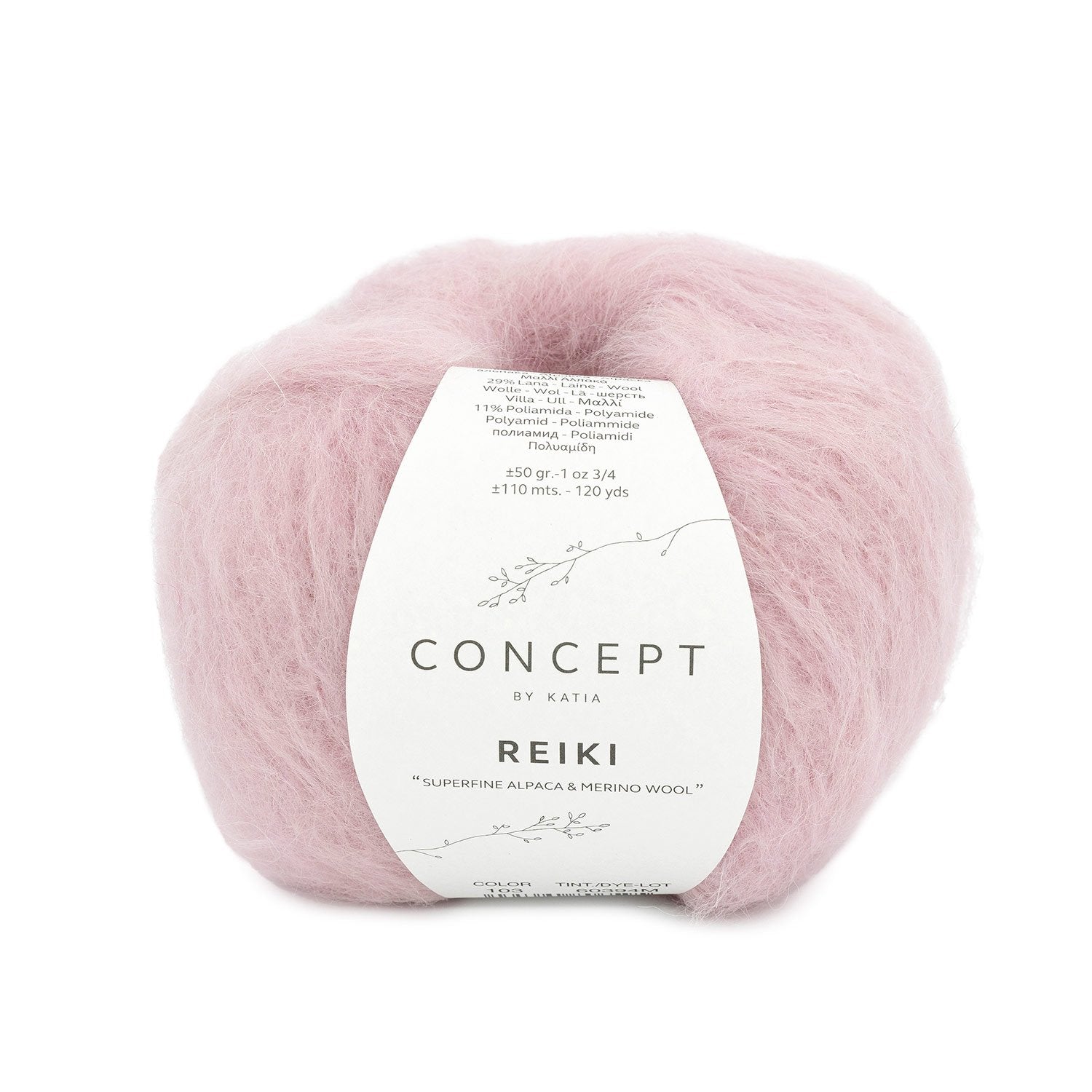 REIKI Yarn by Concept by Katia – Superfine Alpaca Blend 103 - rosa | Knitting yarn shop / dzijas veikals