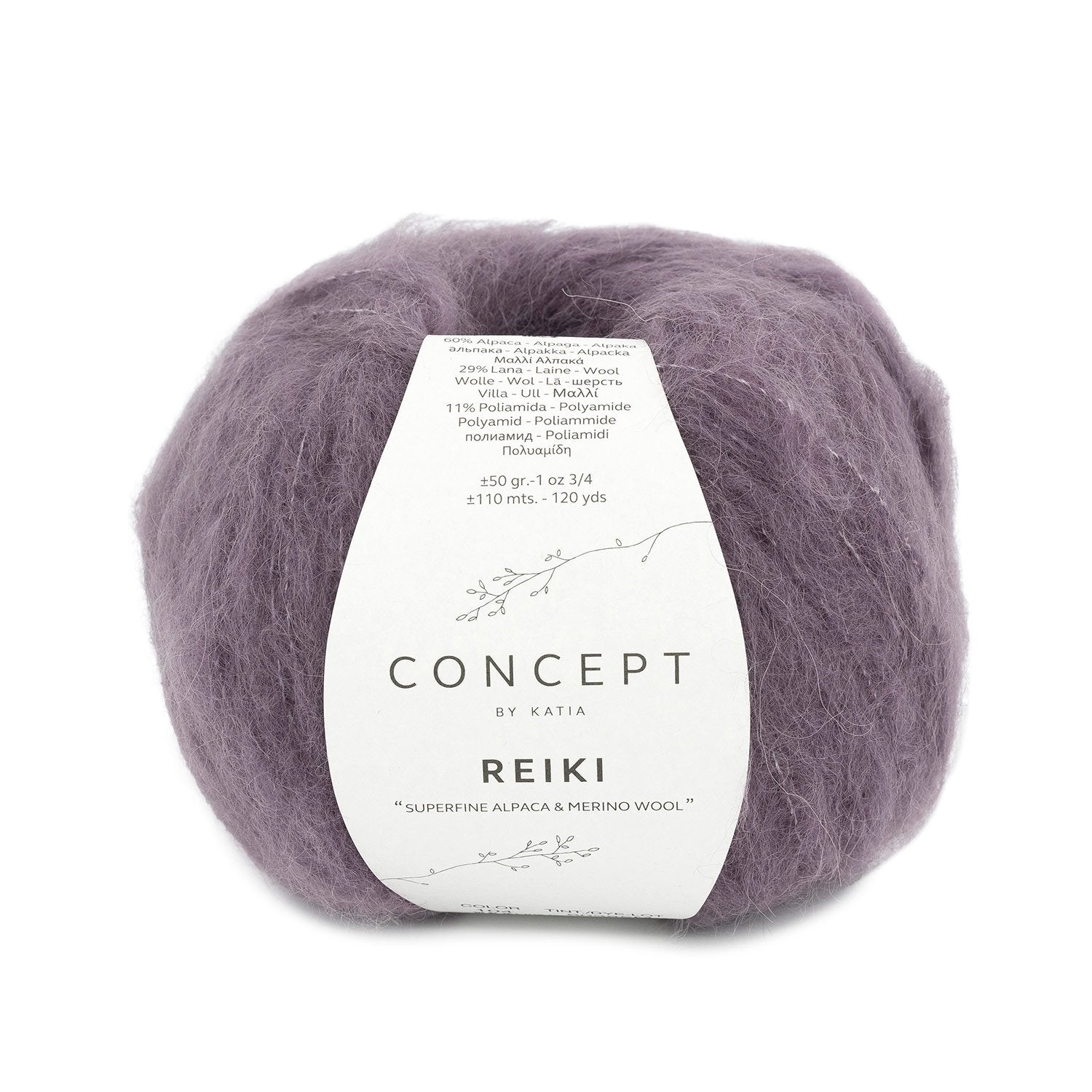 REIKI Yarn by Concept by Katia – Superfine Alpaca Blend 104 - morado | Knitting yarn shop / dzijas veikals