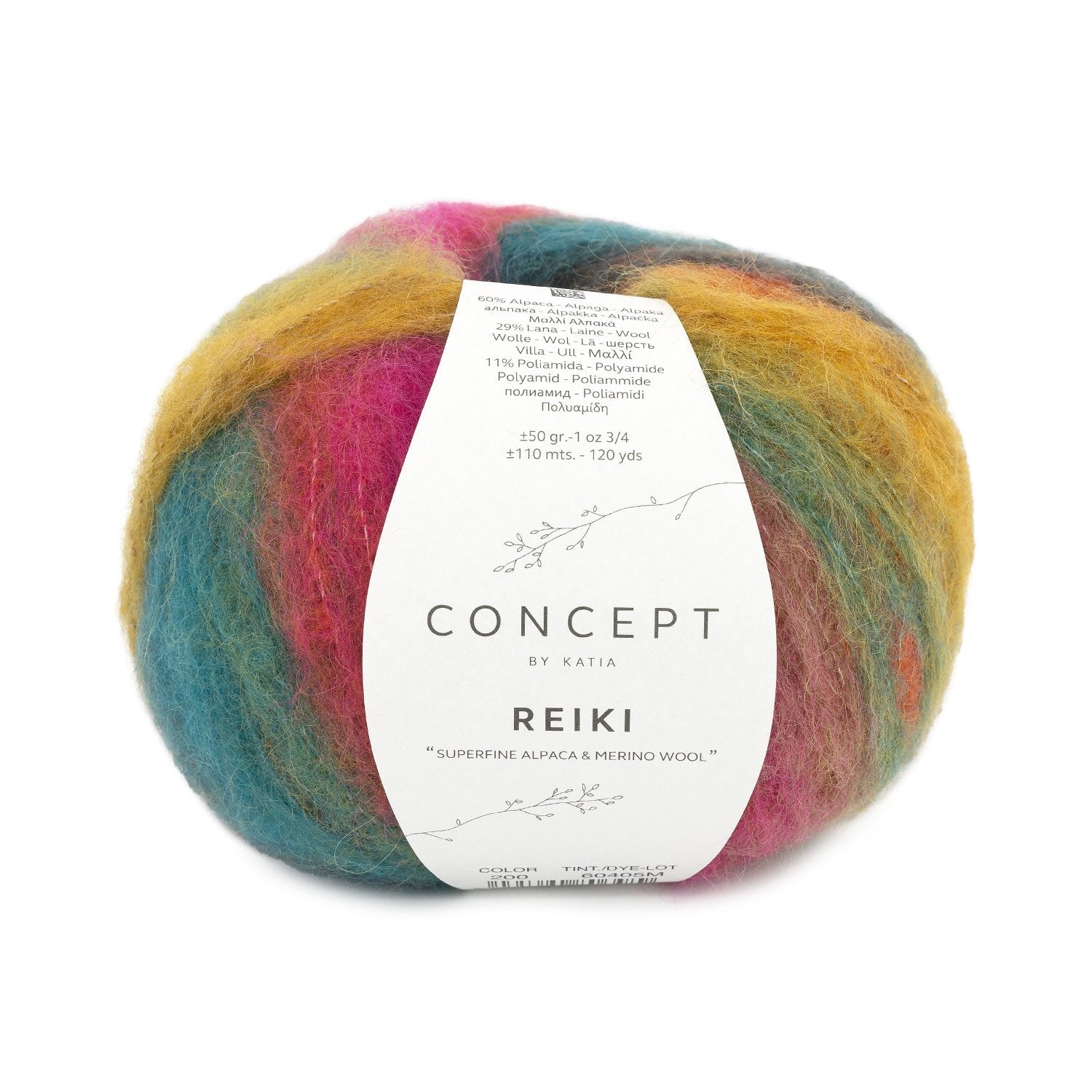 REIKI Yarn by Concept by Katia – Superfine Alpaca Blend 200 - vivos | Knitting yarn shop / dzijas veikals
