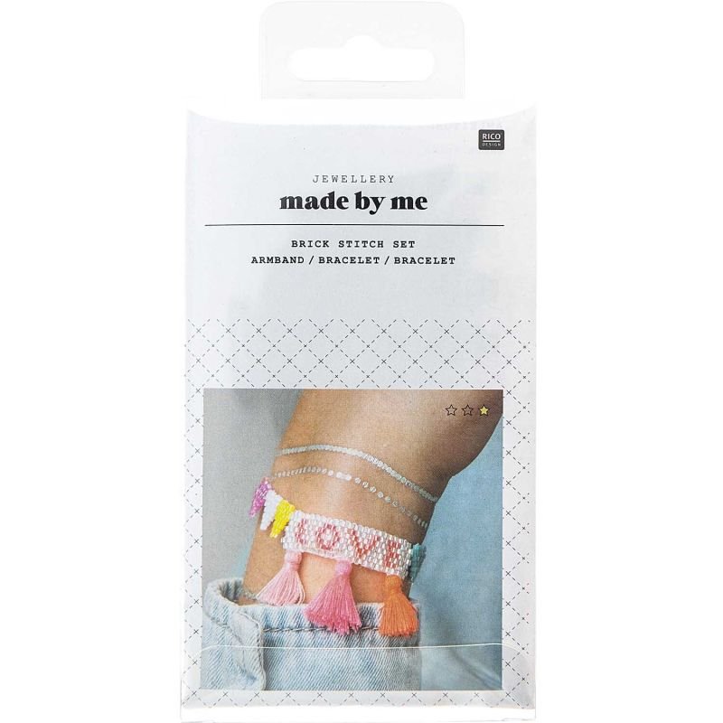 Rico Design Brick Stitch Bracelet Kit - Love | Knitting yarn shop / dzijas veikals
