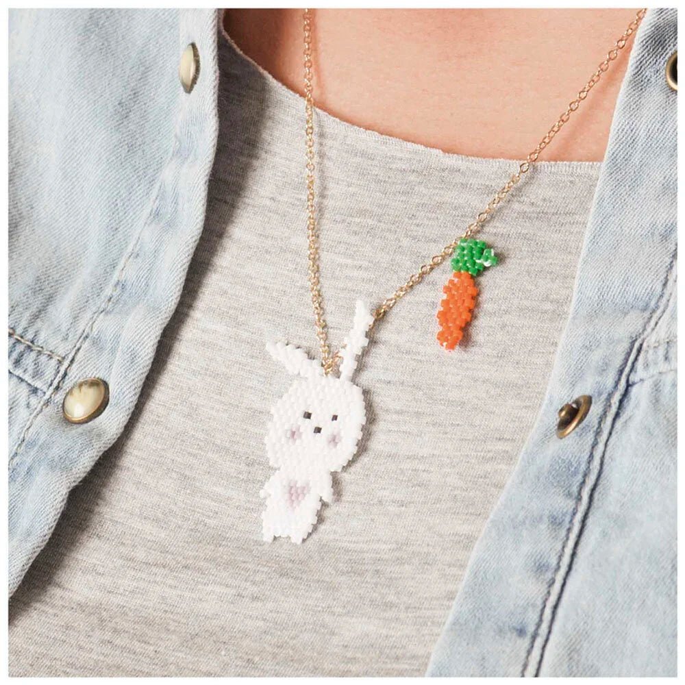 Rico Design Brick Stitch Set - Necklace Making Kit Rabbit | Knitting yarn shop / dzijas veikals
