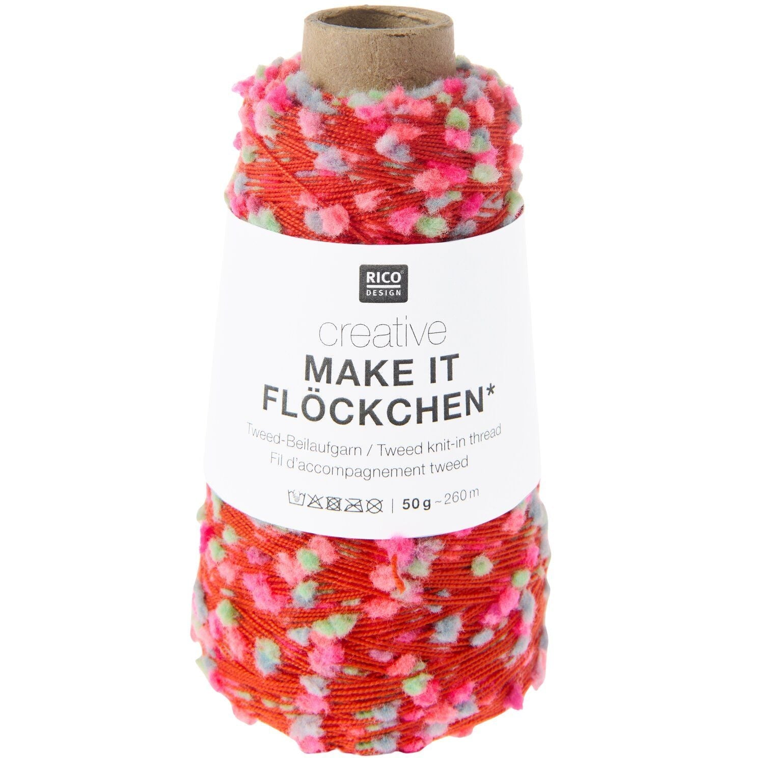 Rico Design Creative Make It Flöckchen - Effect Yarn 006 colourful | Knitting yarn shop / dzijas veikals