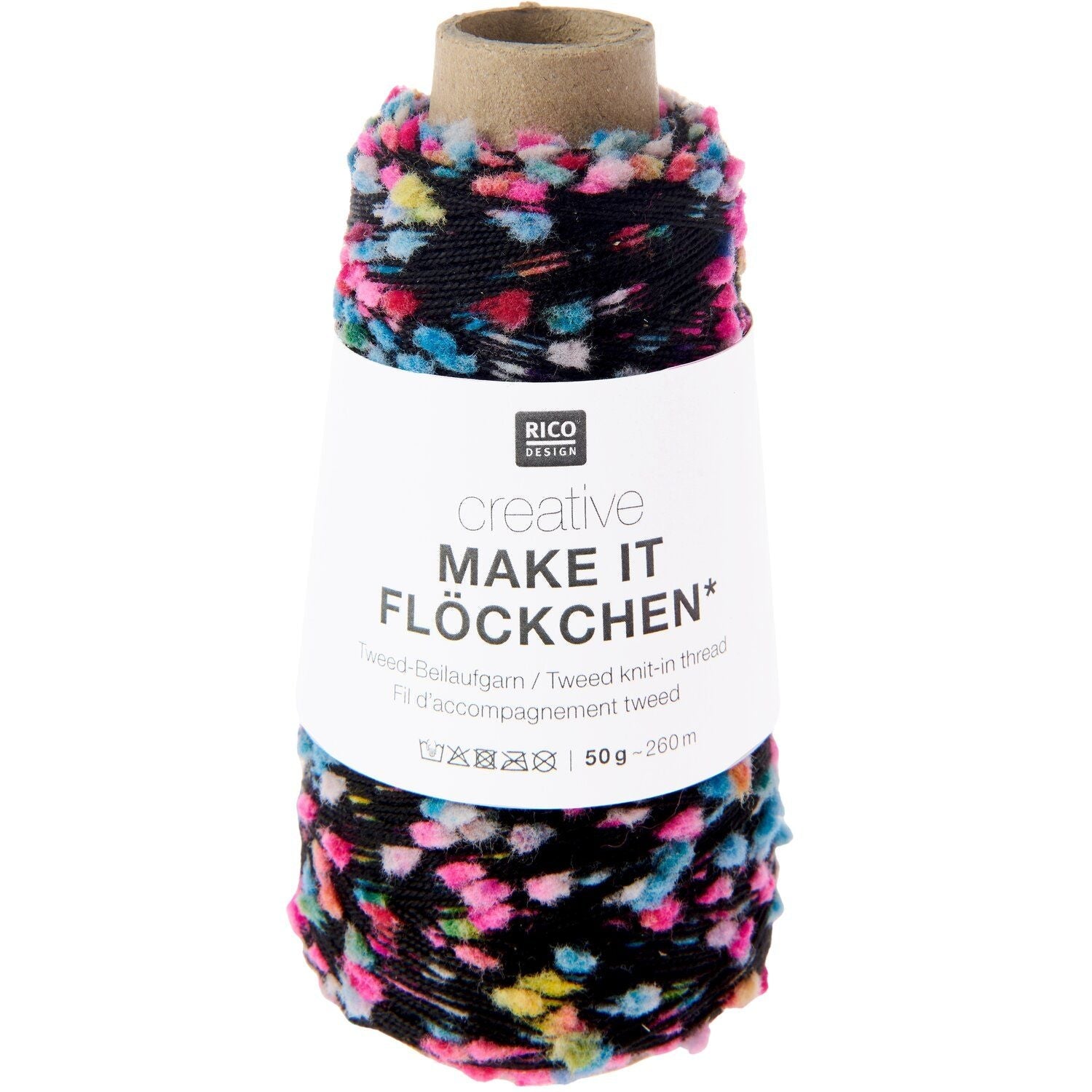 Rico Design Creative Make It Flöckchen - Effect Yarn 007 neon | Knitting yarn shop / dzijas veikals