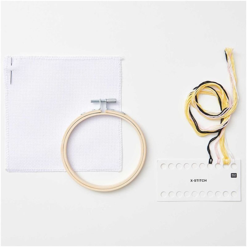 Rico Design Cross Stitch Embroidery Kit - Happy Sun | Knitting yarn shop / dzijas veikals