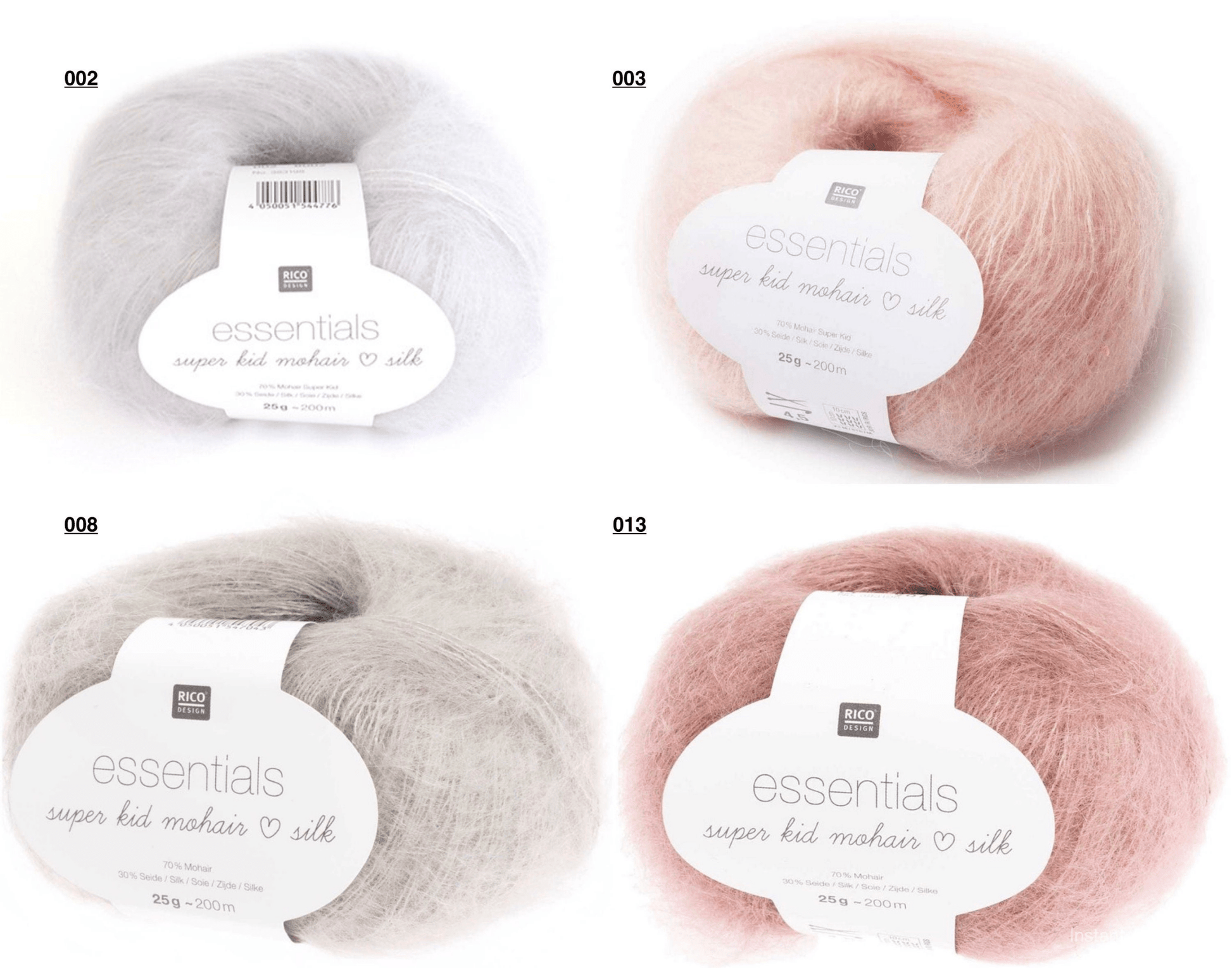 Rico Design Essentials Super Kid Mohair Loves Silk, silky soft mohair yarn 008skm | Knitting yarn shop / dzijas veikals